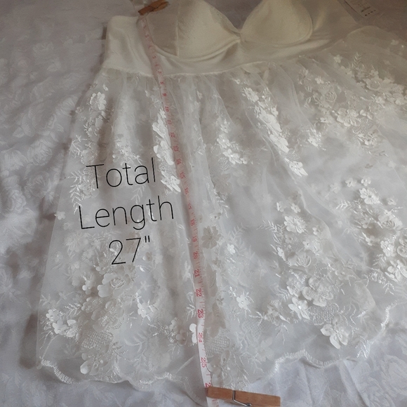 NWT Coquette White Lace Baby Doll 1X 2X - Picture 12 of 16